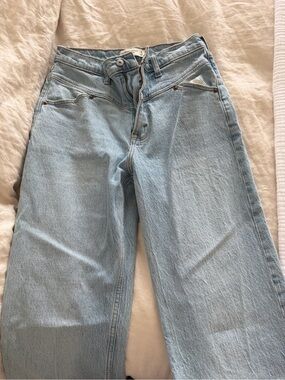 Abercrombie & Fitch Light Blue Wide Leg Jeans